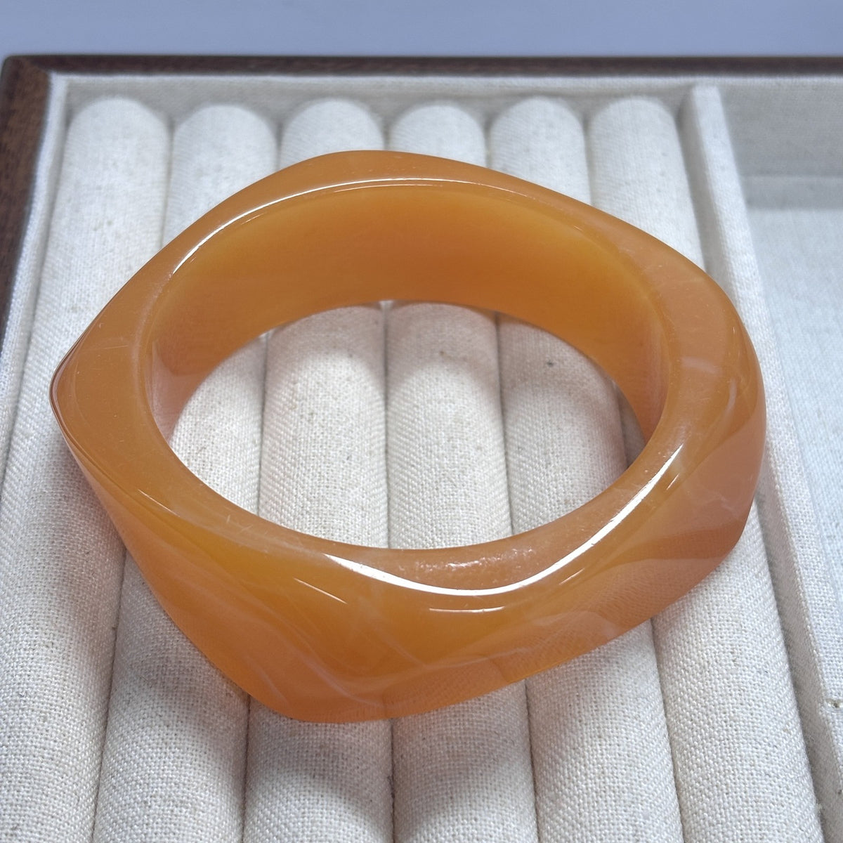 Classy Marbled Geometric Resin Bangle Set