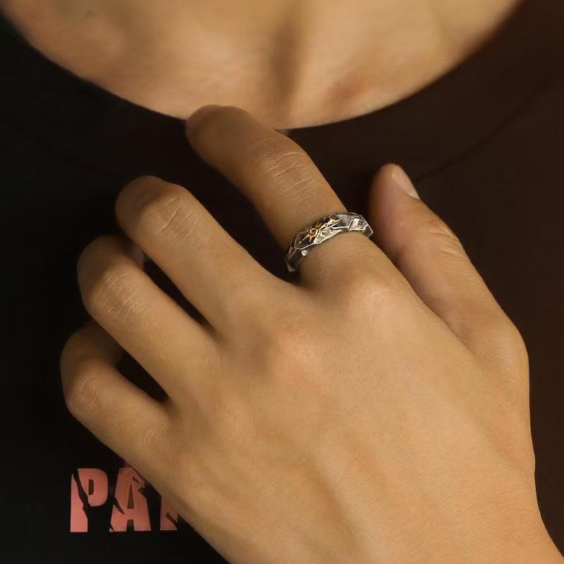 2pc Boho Textured Sun Ring Set