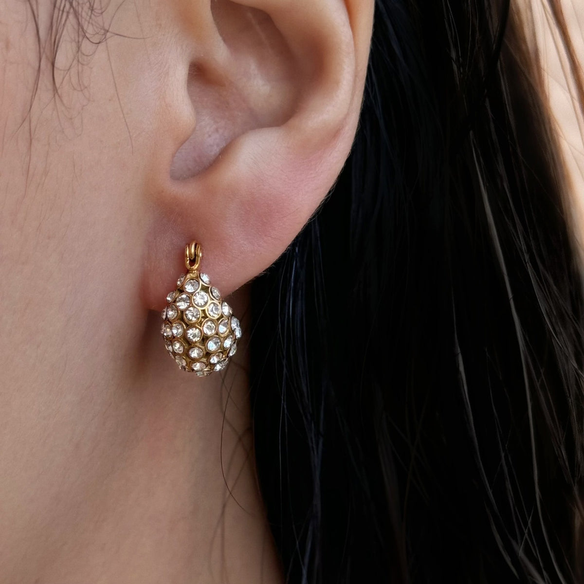 18k Dainty Zirconia Handbag Drop Earrings