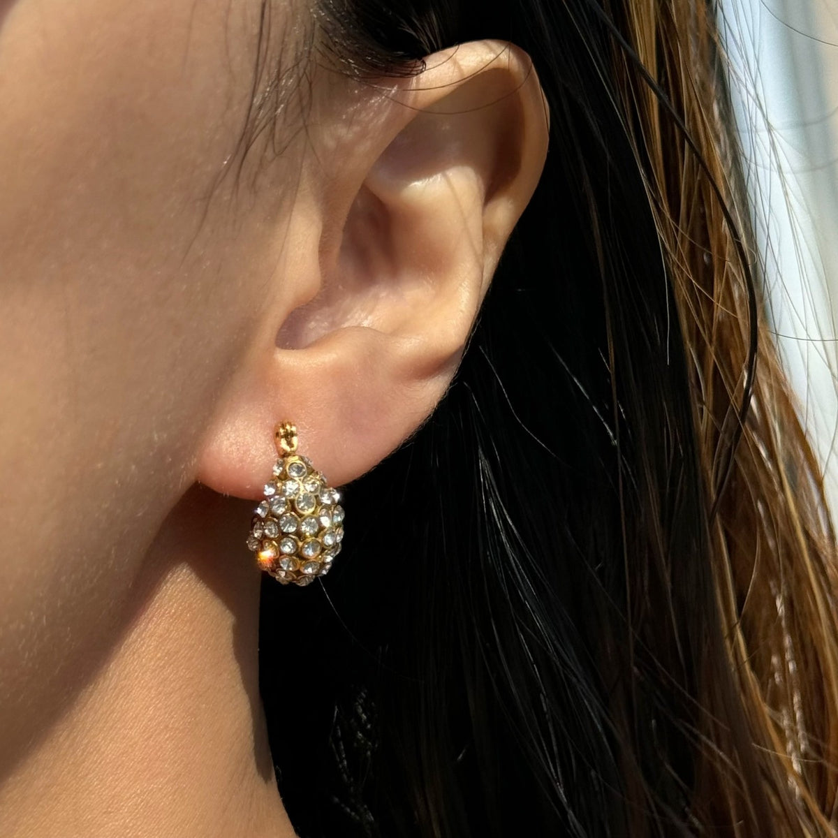 18k Dainty Zirconia Handbag Drop Earrings