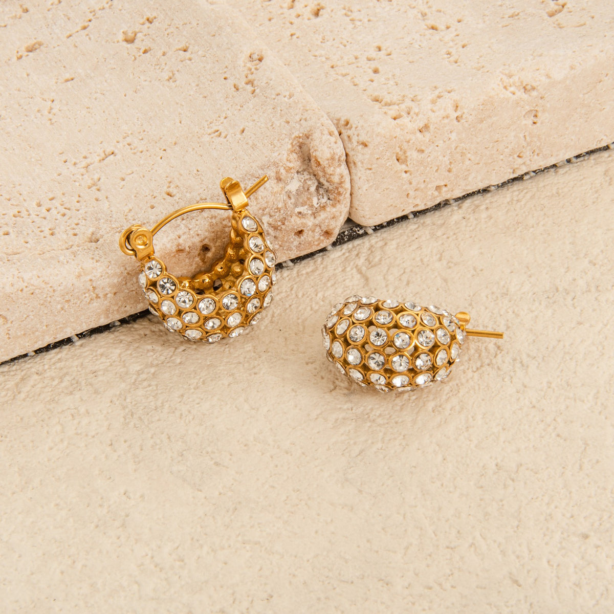 18k Dainty Zirconia Handbag Drop Earrings