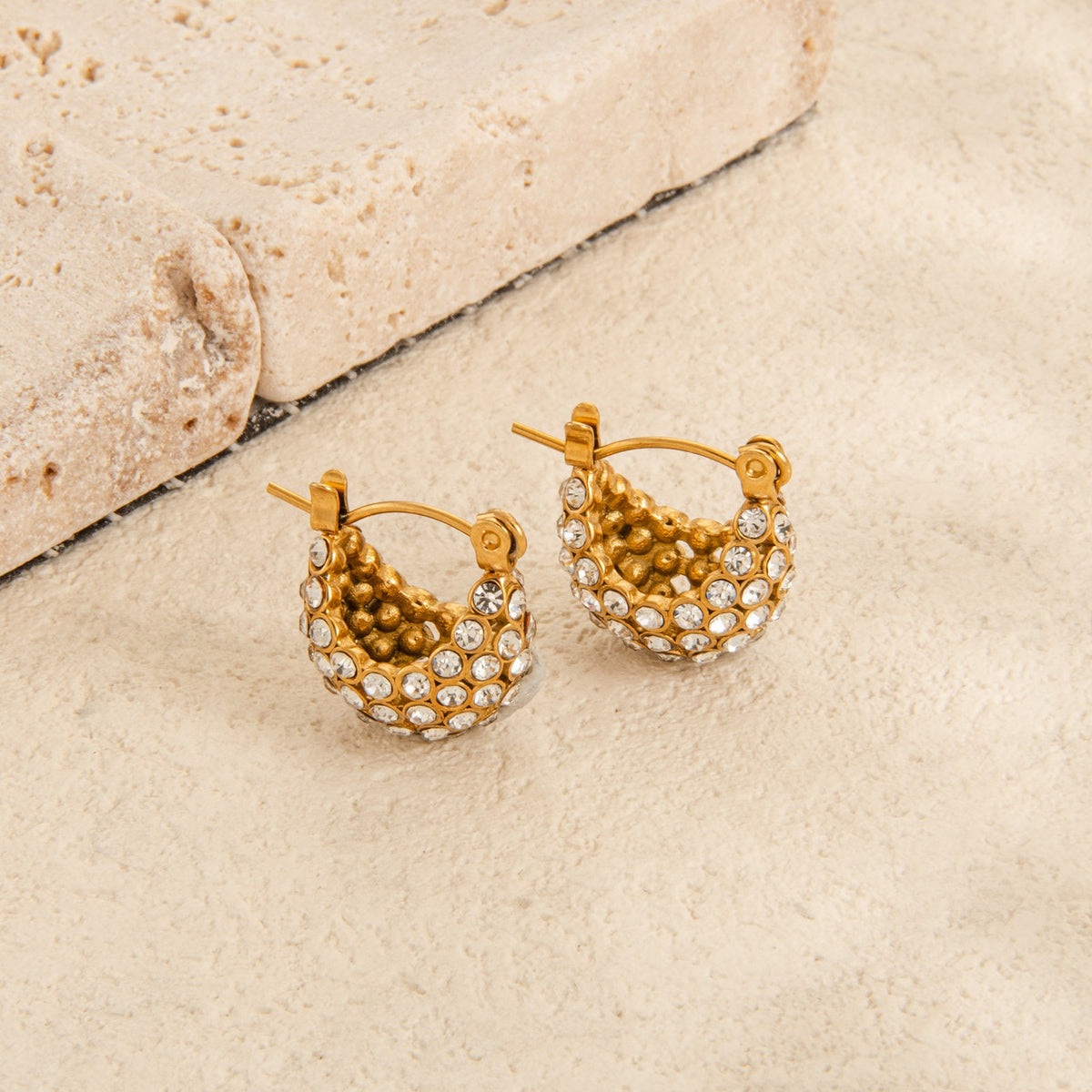 18k Dainty Zirconia Handbag Drop Earrings
