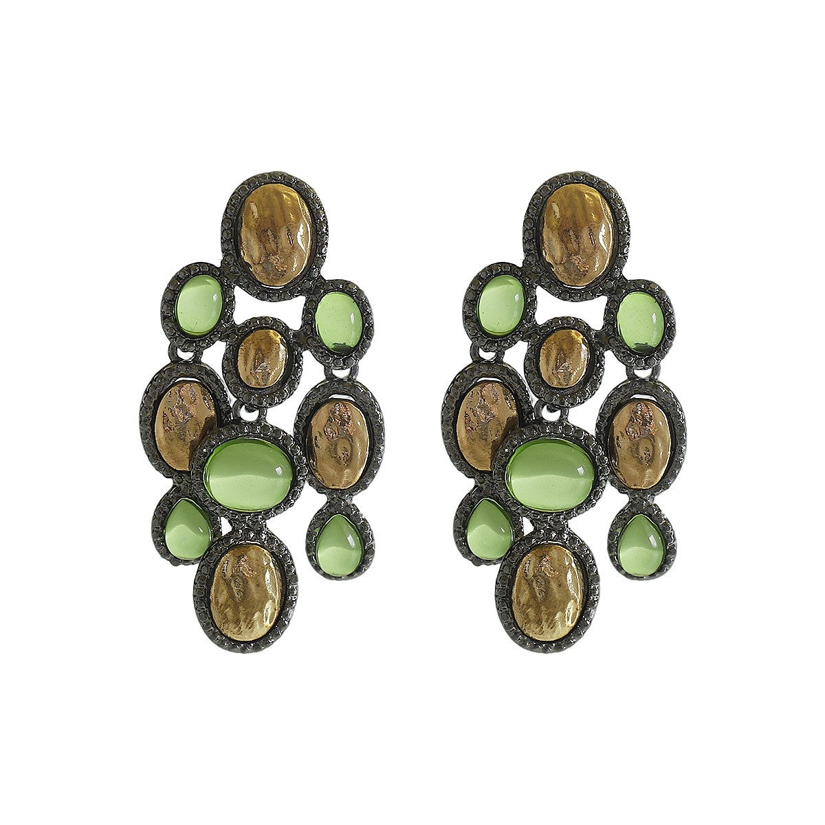 Boho Colorful Resin Cluster Drop Earrings
