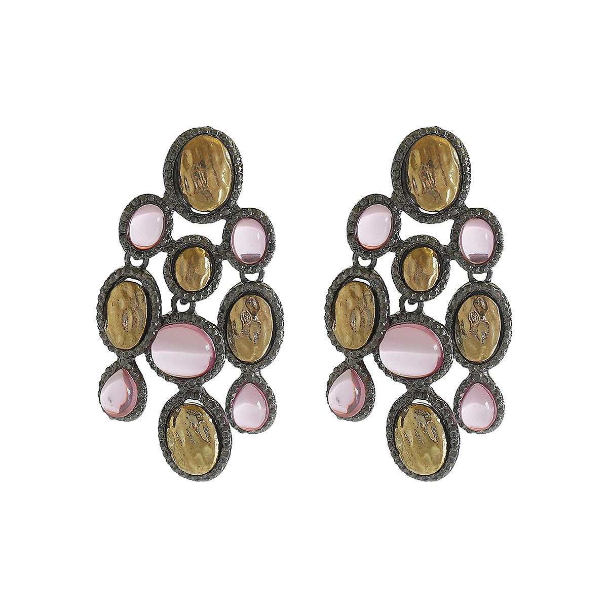 Boho Colorful Resin Cluster Drop Earrings