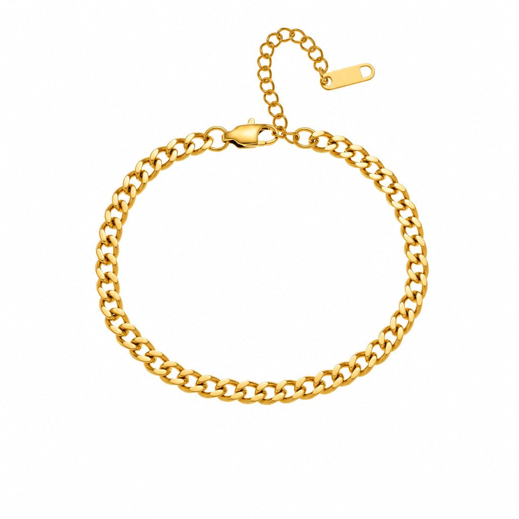 Adjustable Dainty Initial Heart Anklet