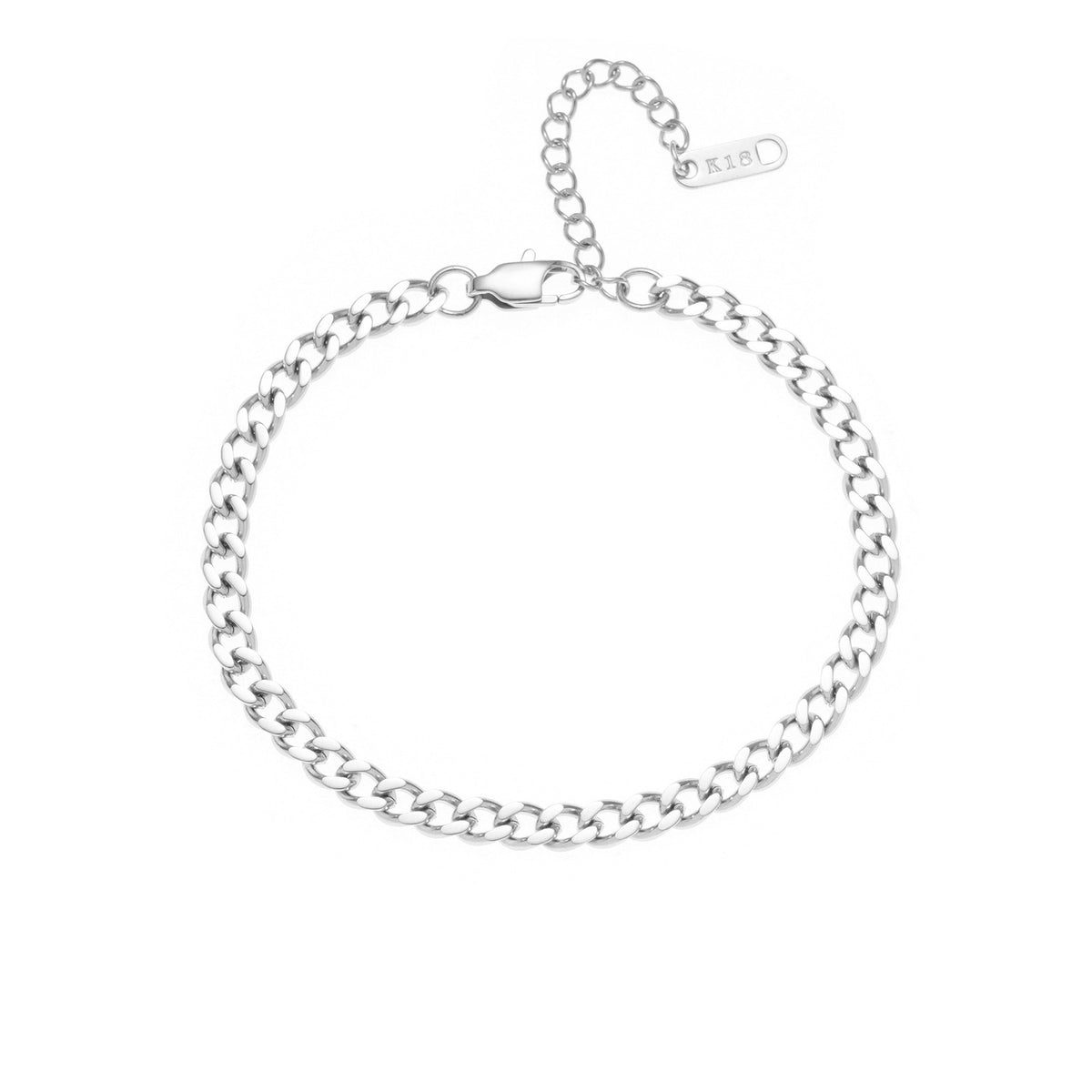 Adjustable Dainty Initial Heart Anklet