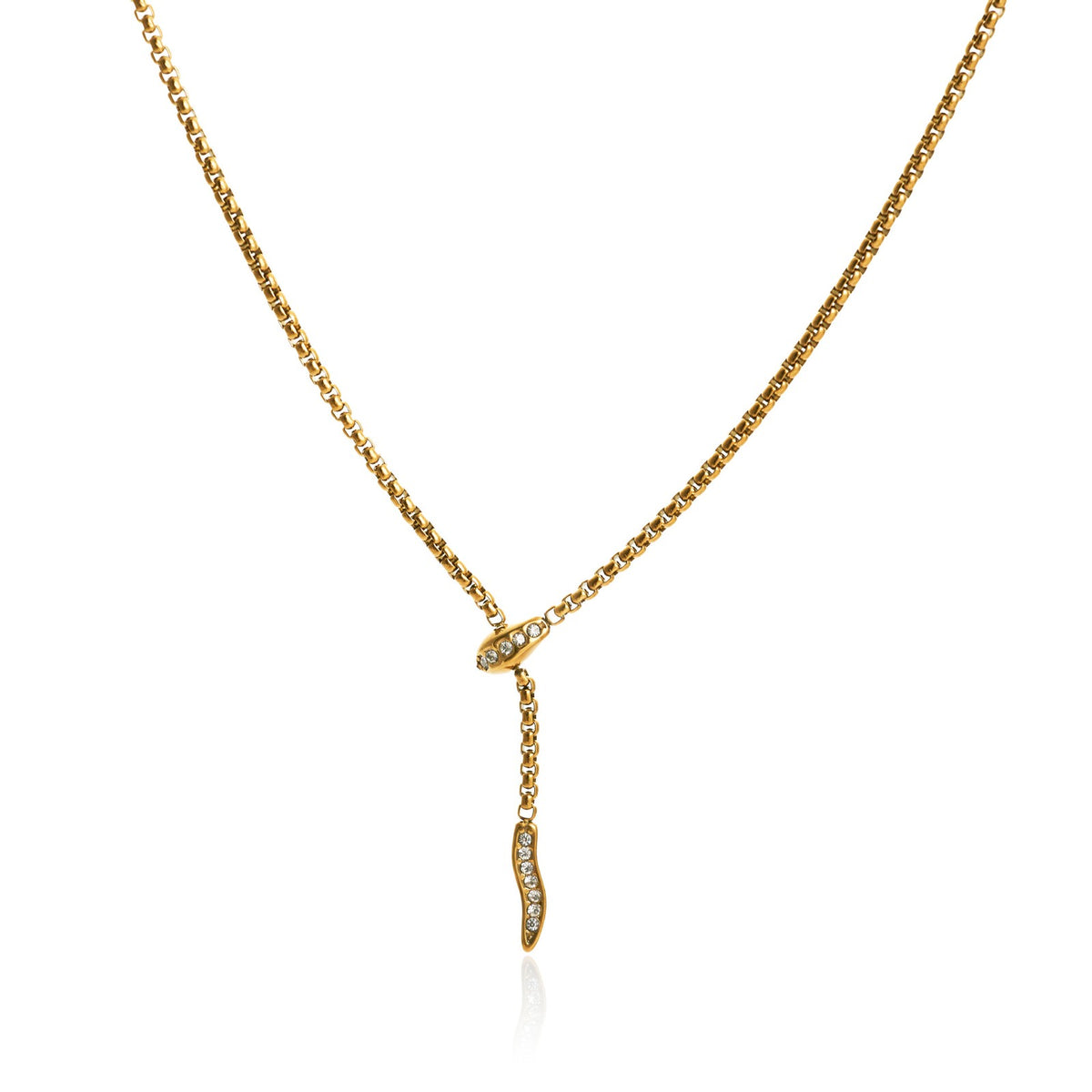 Classy Vintage Snake Lariat Necklace