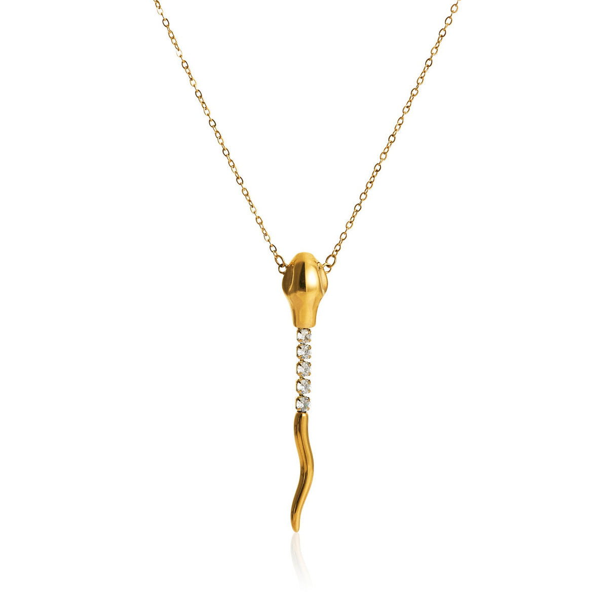 Classy Vintage Snake Lariat Necklace