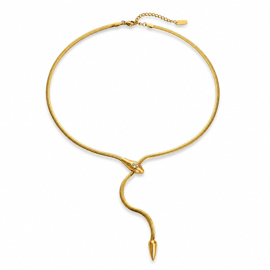 Classy Vintage Snake Lariat Necklace