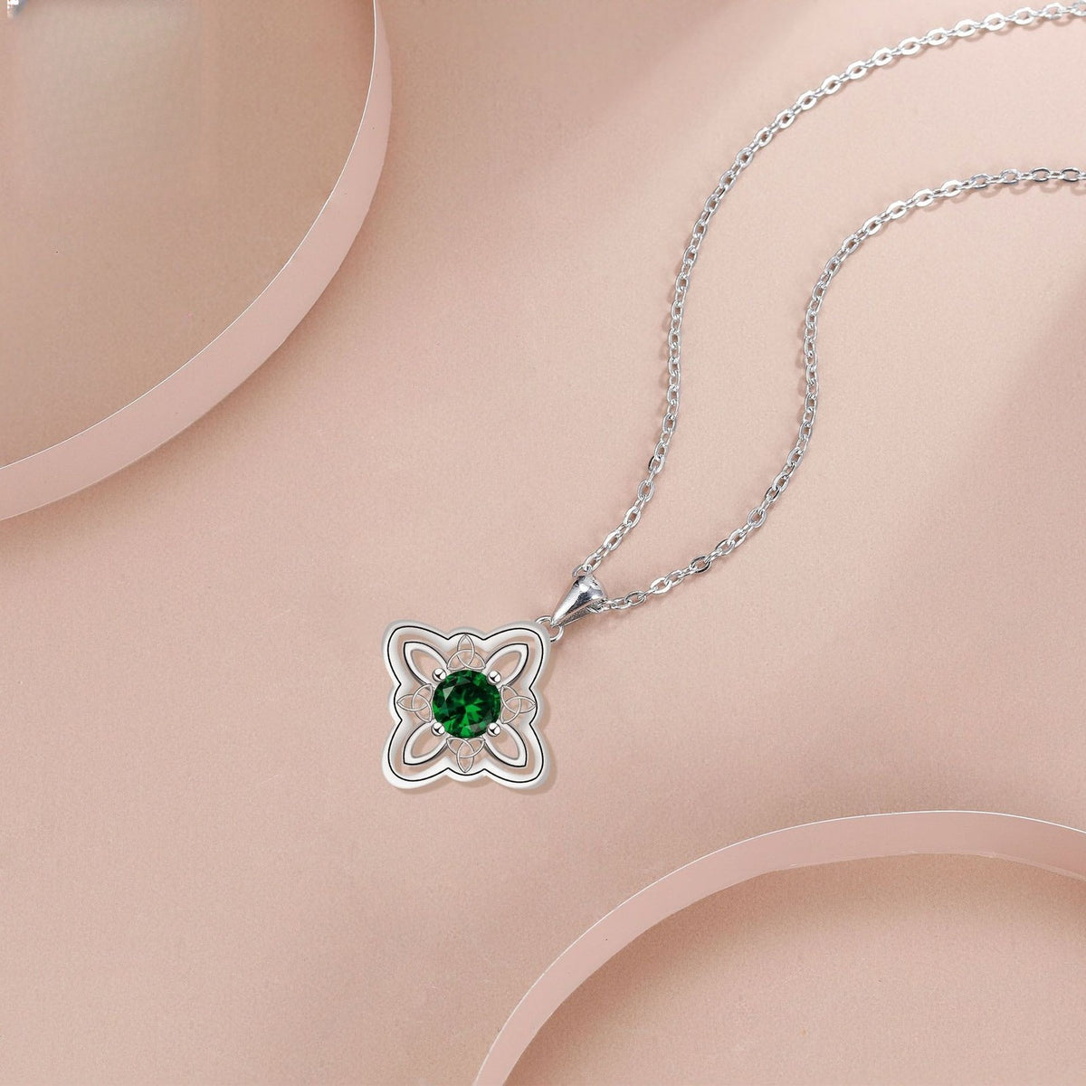 Elegant Four-Leaf Clover Pendant Necklace