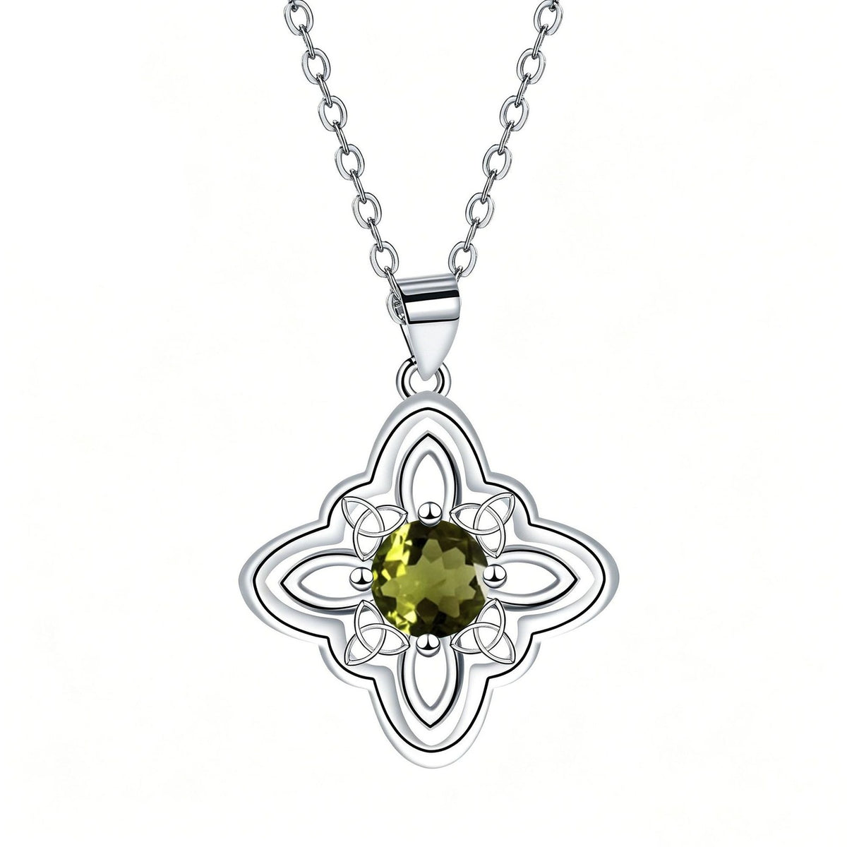 Elegant Four-Leaf Clover Pendant Necklace