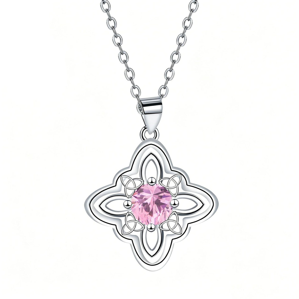 Elegant Four-Leaf Clover Pendant Necklace