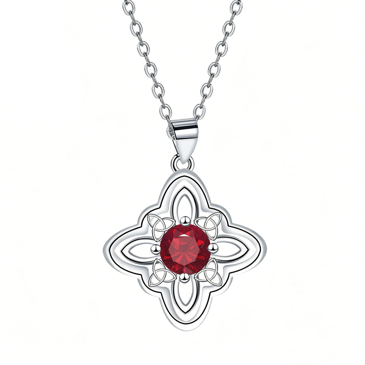 Elegant Four-Leaf Clover Pendant Necklace
