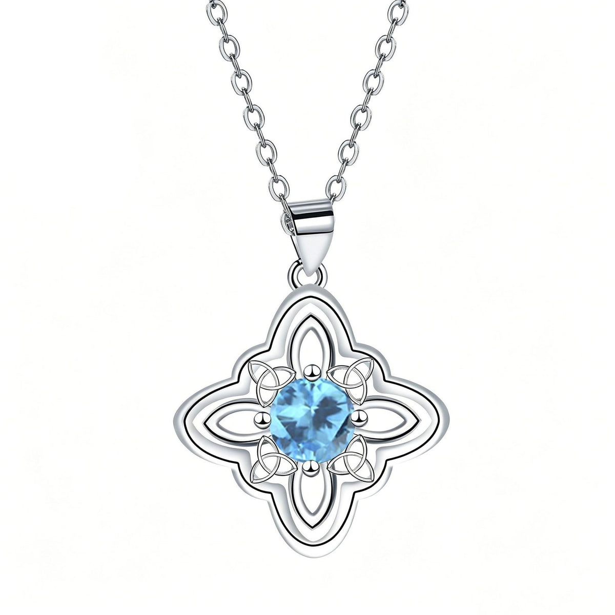 Elegant Four-Leaf Clover Pendant Necklace