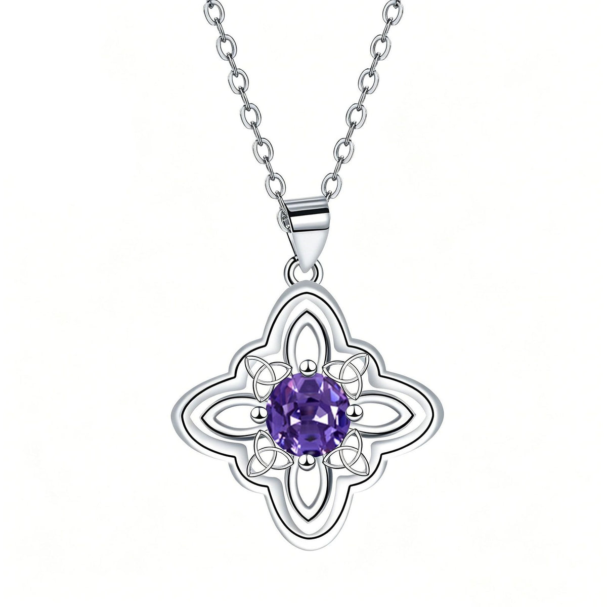 Elegant Four-Leaf Clover Pendant Necklace