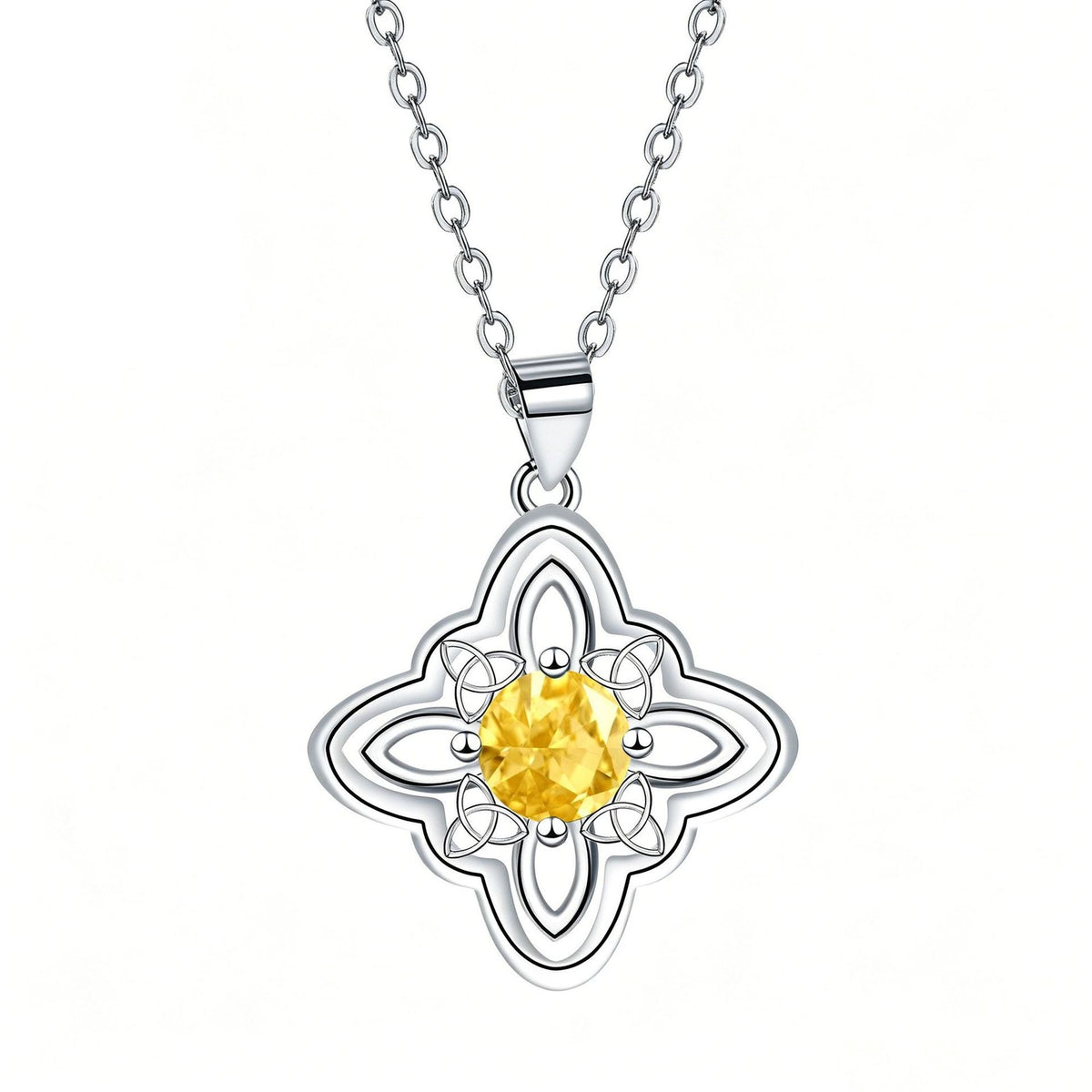 Elegant Four-Leaf Clover Pendant Necklace