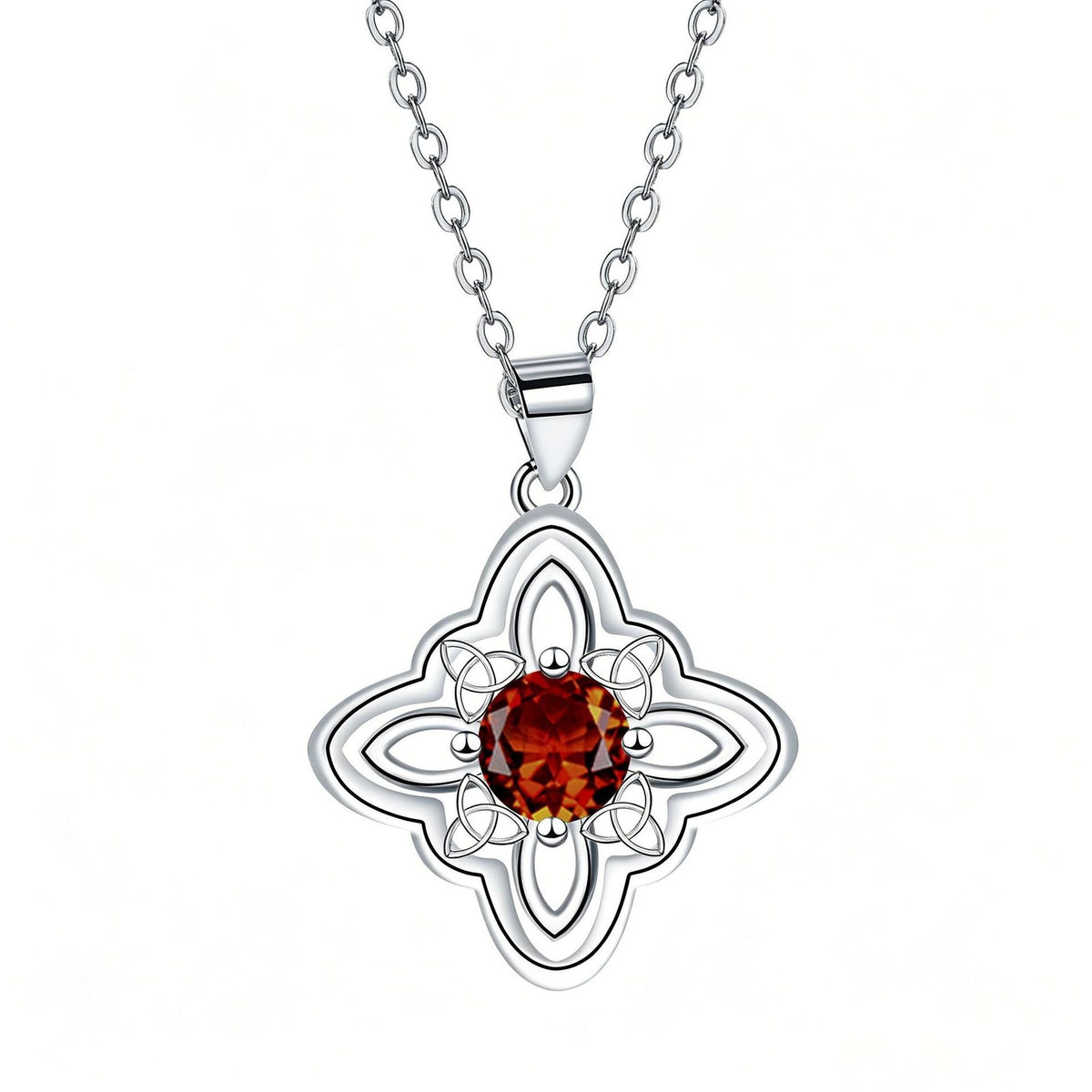 Elegant Four-Leaf Clover Pendant Necklace