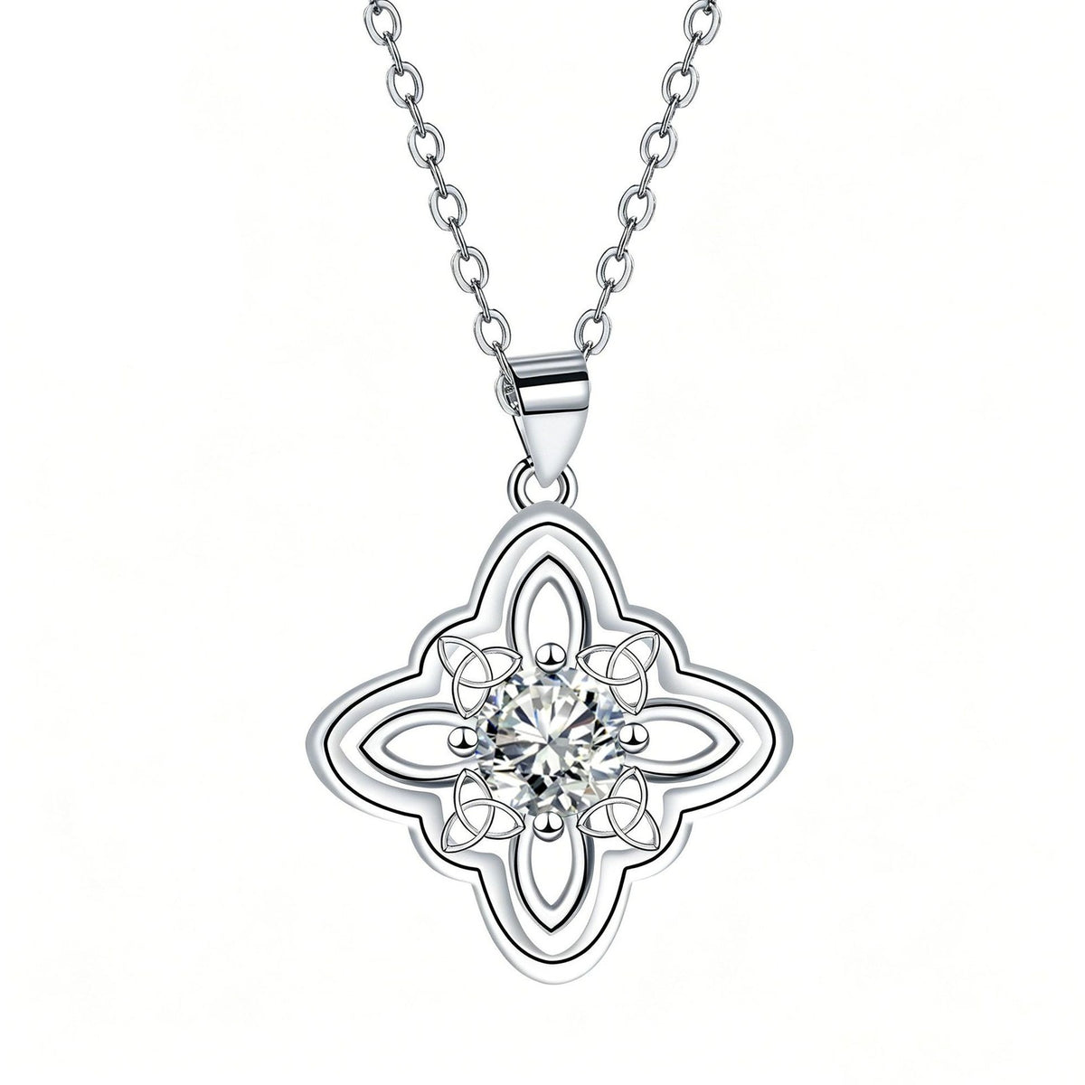 Elegant Four-Leaf Clover Pendant Necklace