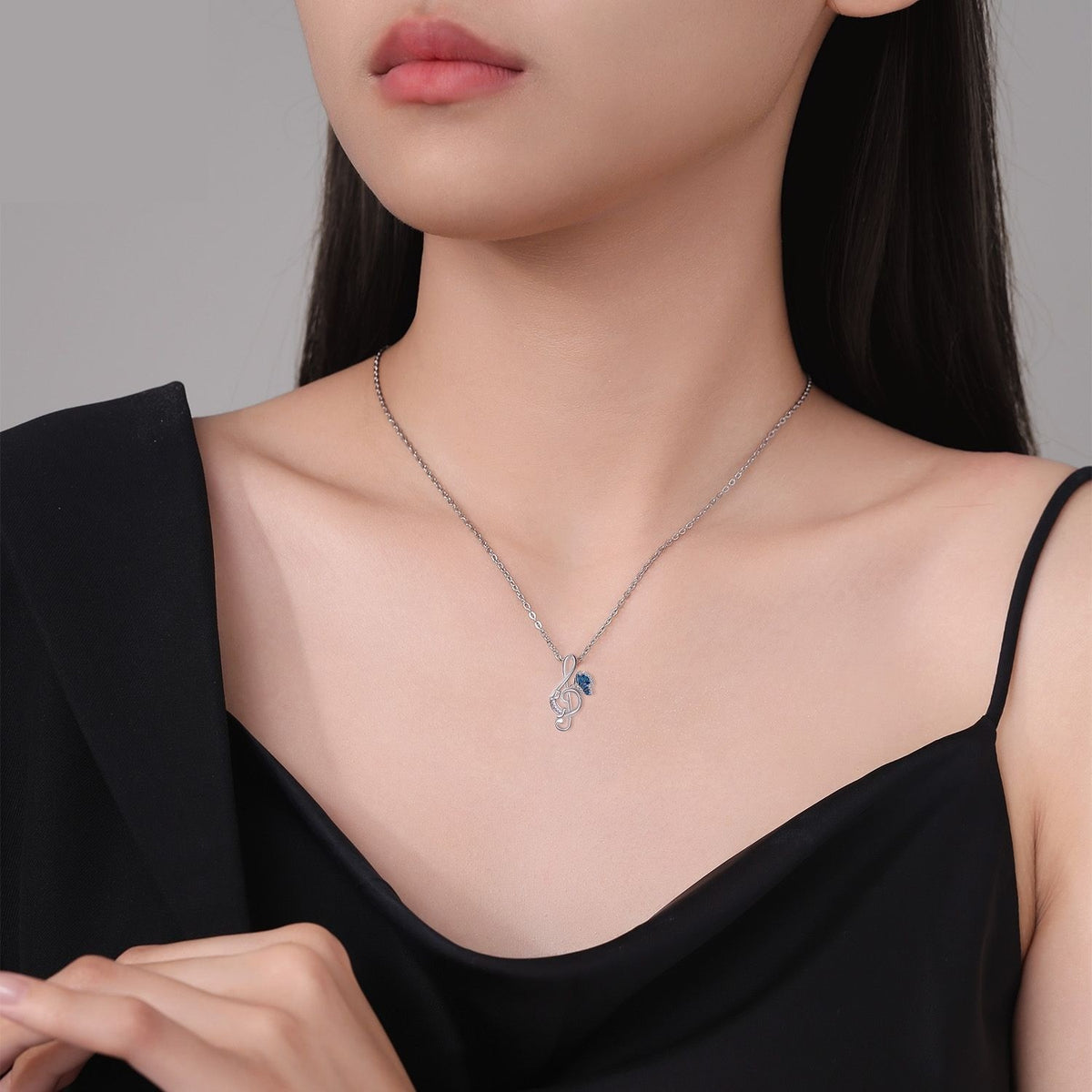 Dainty Musical Note Butterfly Necklace