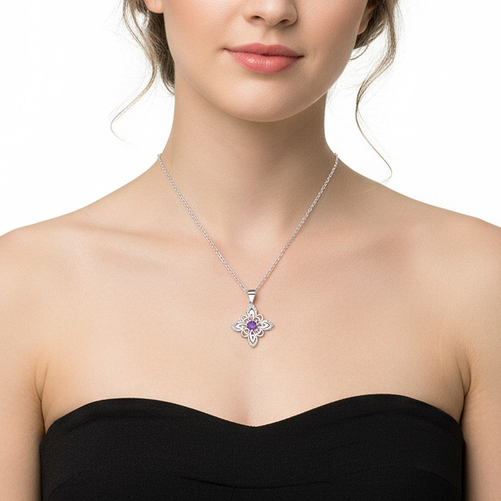 Elegant Celtic Knot Birthstone Necklace