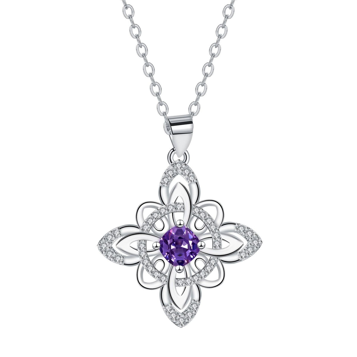 Elegant Celtic Knot Birthstone Necklace