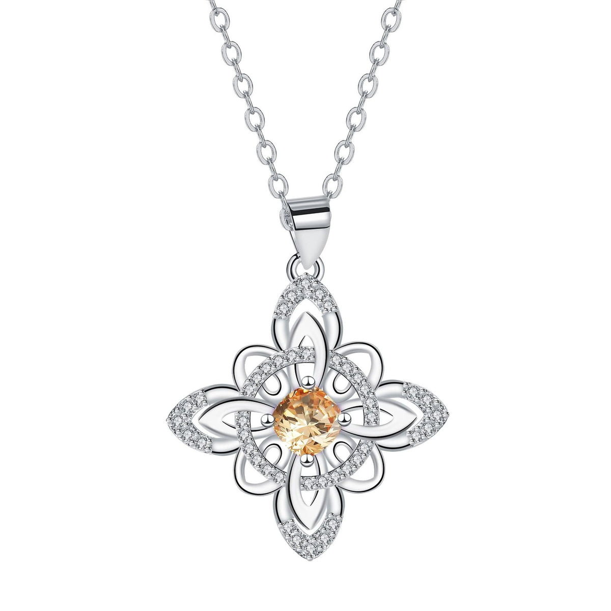 Elegant Celtic Knot Birthstone Necklace