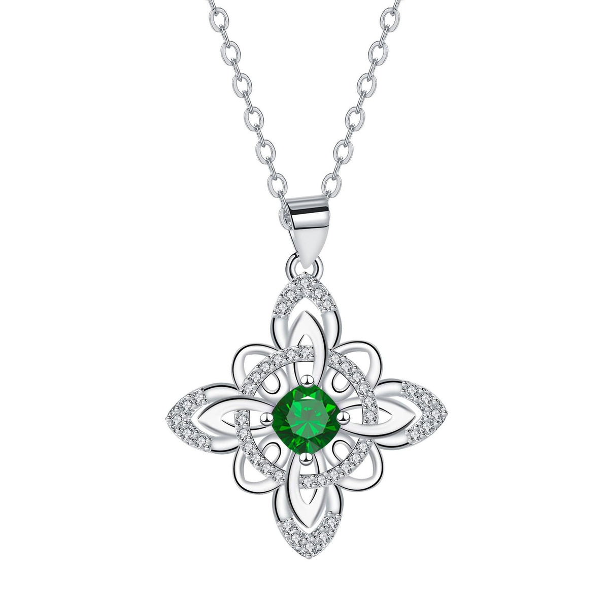 Elegant Celtic Knot Birthstone Necklace