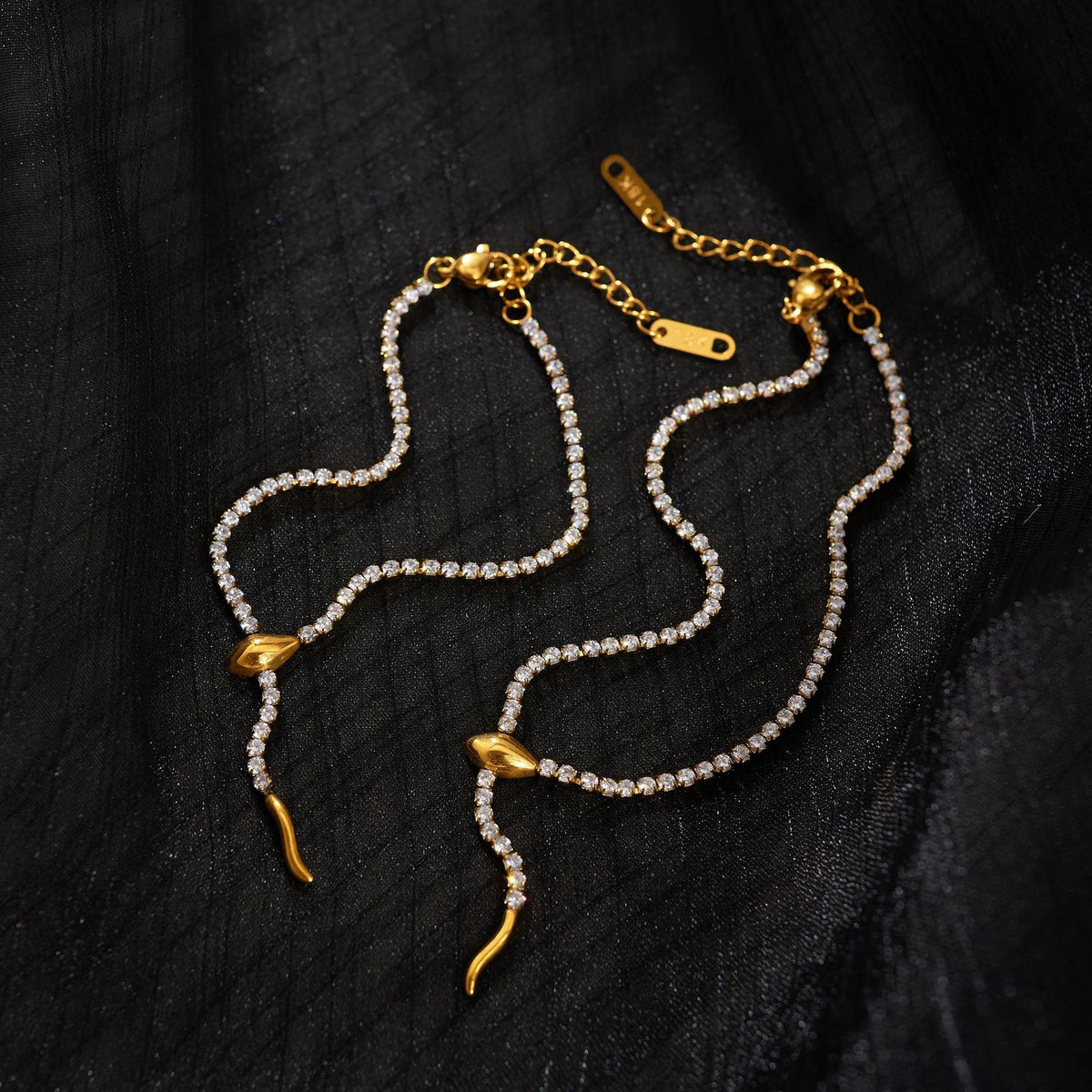 Vintage Snake Tennis Chain Bracelet