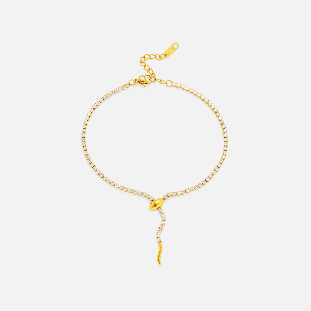 Vintage Snake Tennis Chain Bracelet