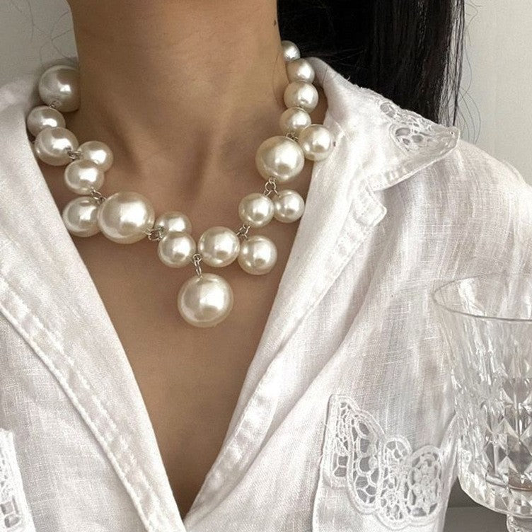 Classy Faux Pearl Cascading Y-Necklace