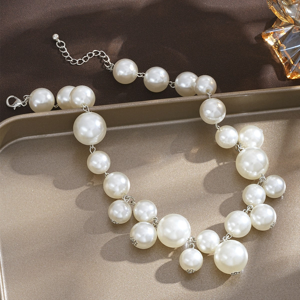Classy Faux Pearl Cascading Y-Necklace