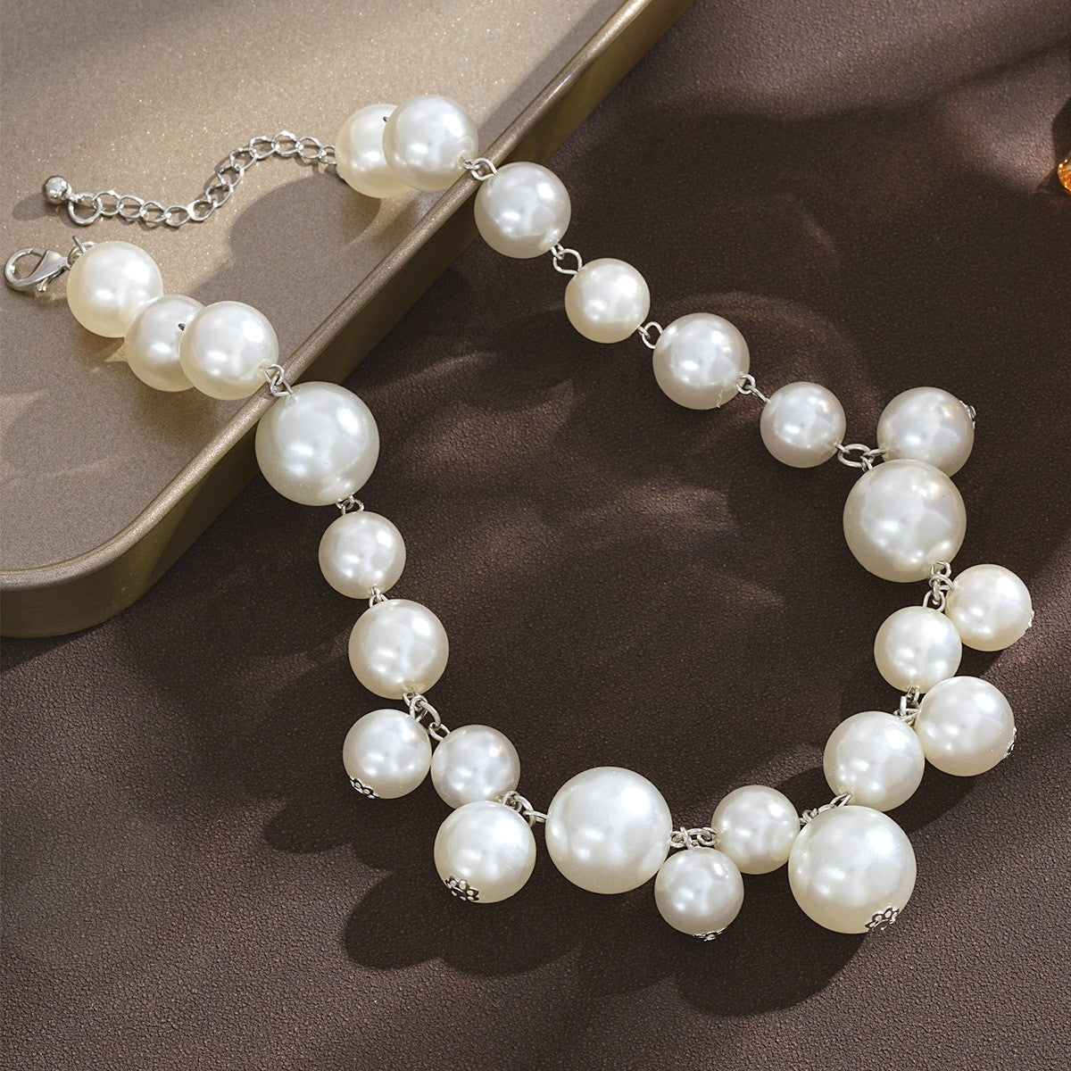 Classy Faux Pearl Cascading Y-Necklace