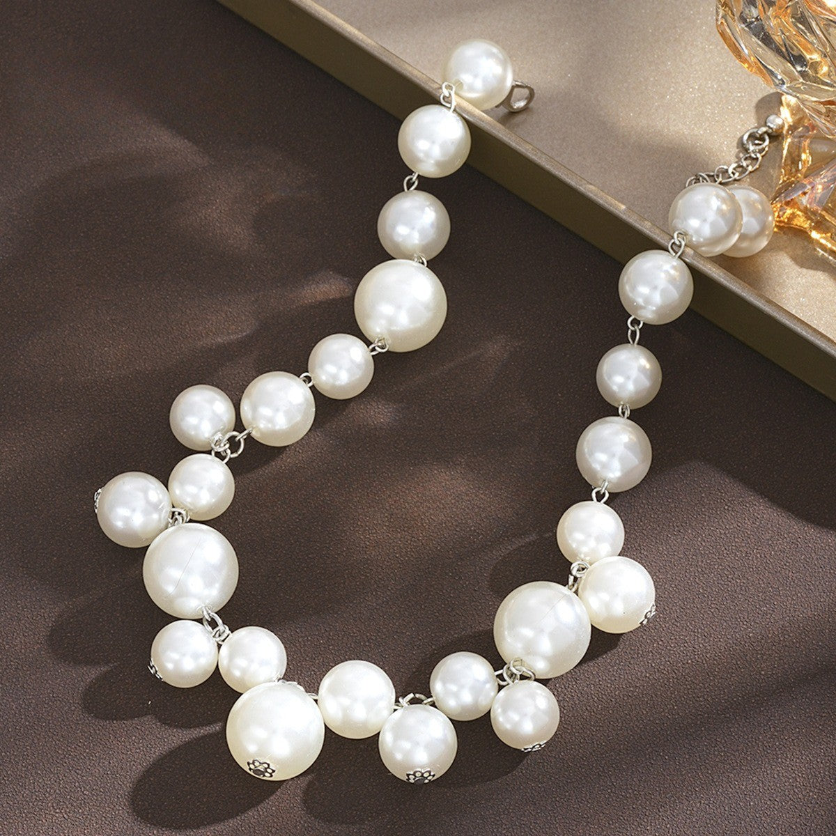 Classy Faux Pearl Cascading Y-Necklace