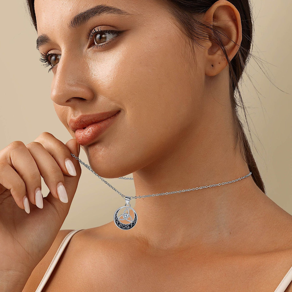 Classy Celtic Knot Birthstone Necklace