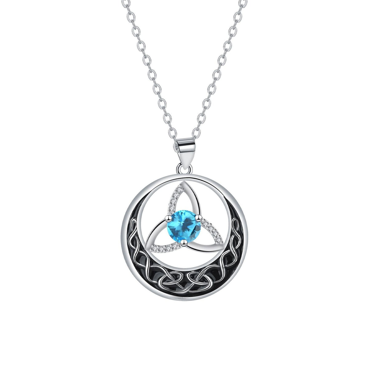 Classy Celtic Knot Birthstone Necklace
