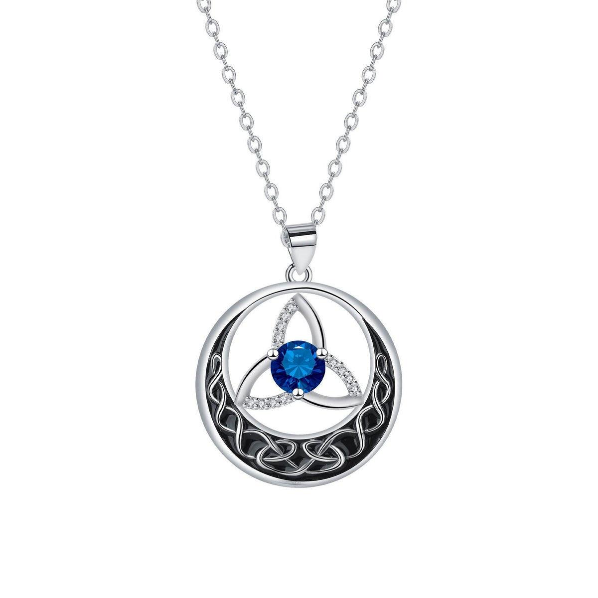 Classy Celtic Knot Birthstone Necklace