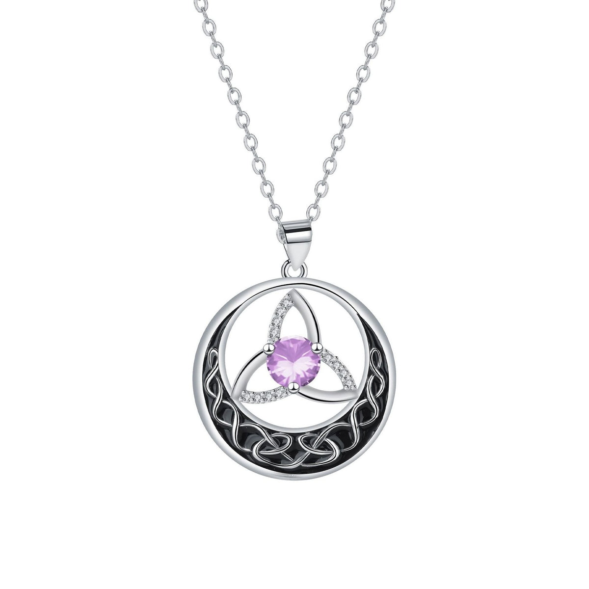 Classy Celtic Knot Birthstone Necklace