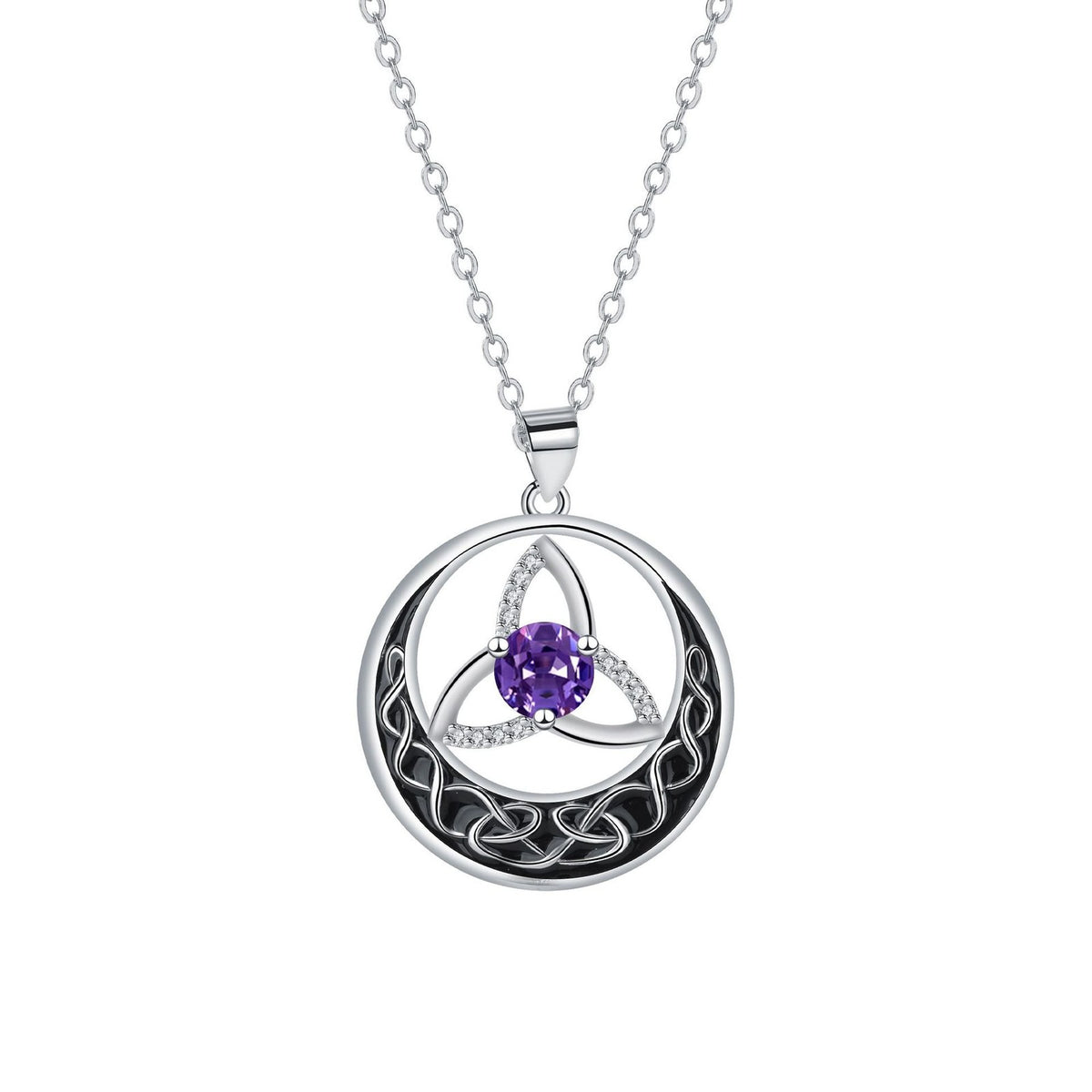 Classy Celtic Knot Birthstone Necklace