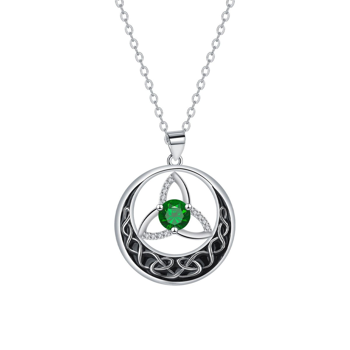 Classy Celtic Knot Birthstone Necklace