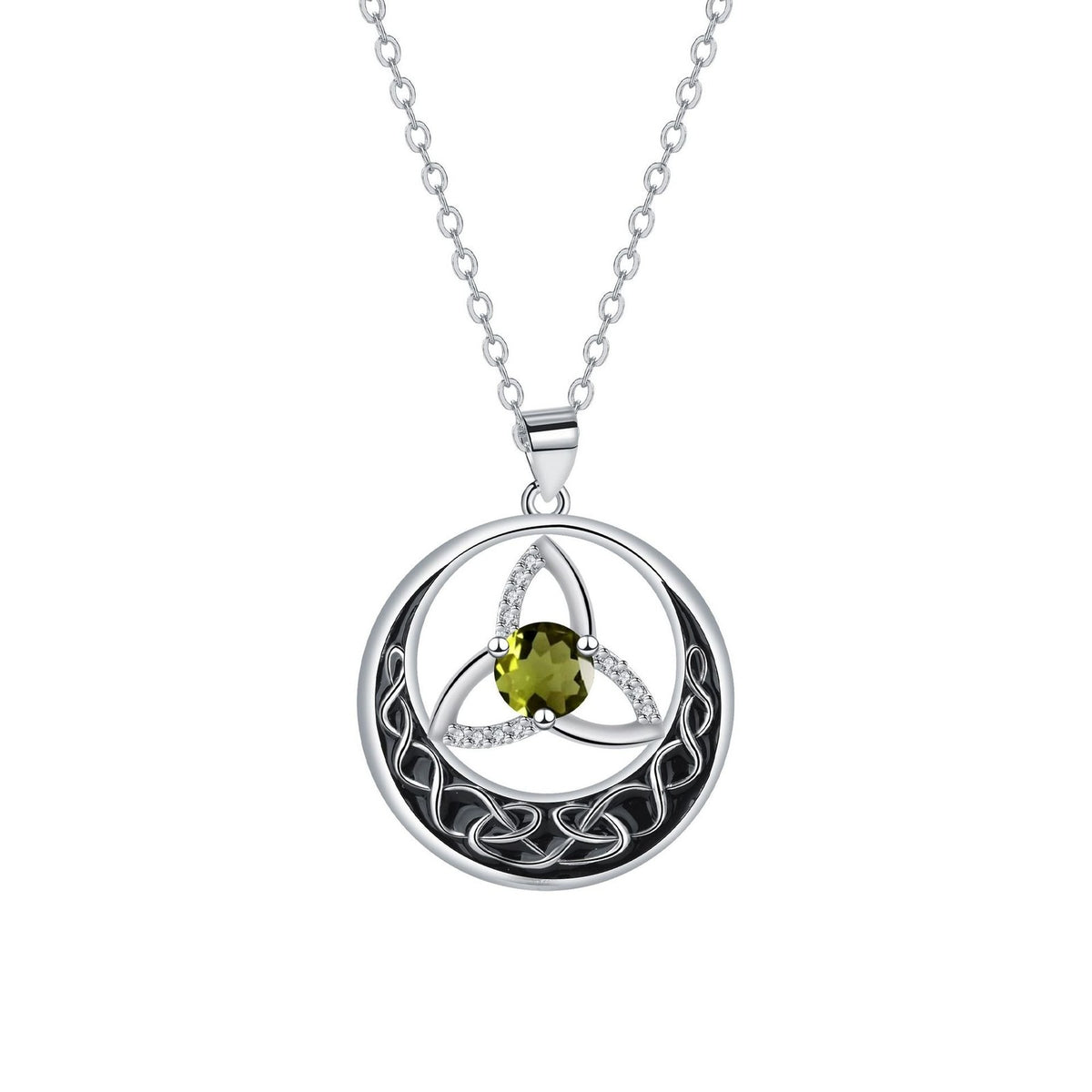 Classy Celtic Knot Birthstone Necklace