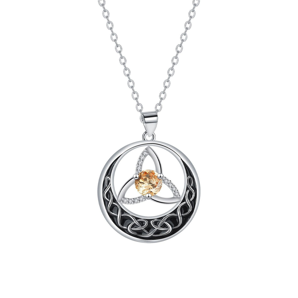 Classy Celtic Knot Birthstone Necklace