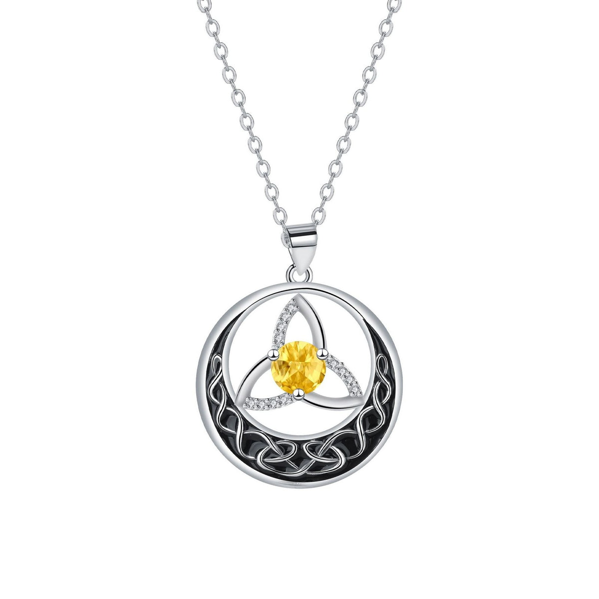 Classy Celtic Knot Birthstone Necklace