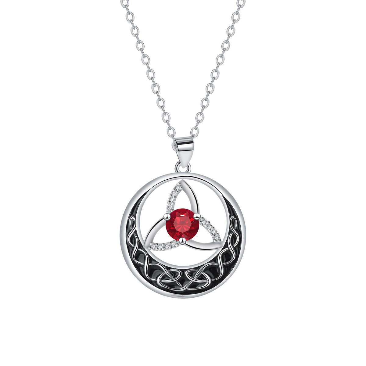 Classy Celtic Knot Birthstone Necklace
