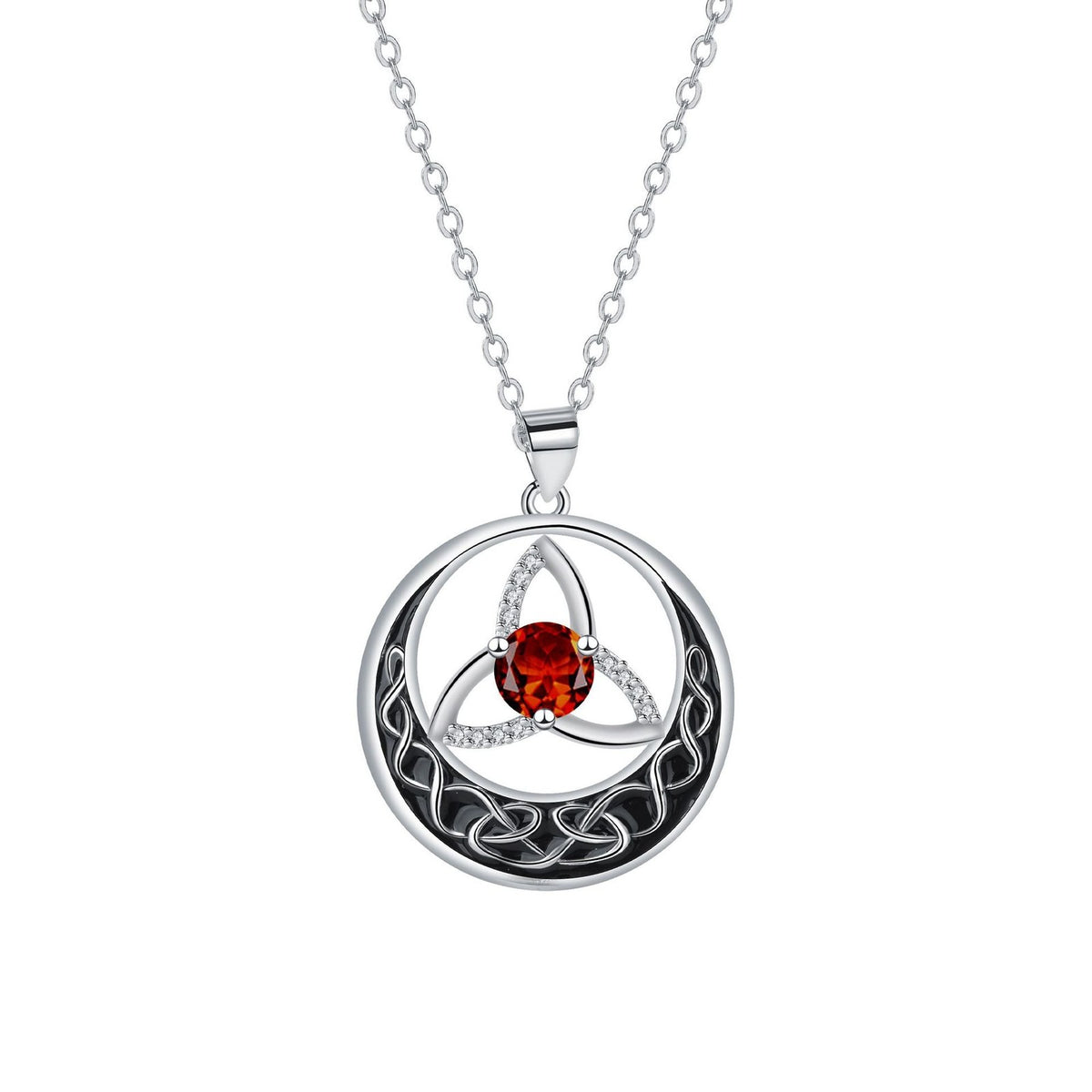Classy Celtic Knot Birthstone Necklace