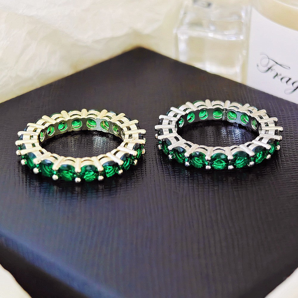 Classy Round Zirconia Eternity Ring