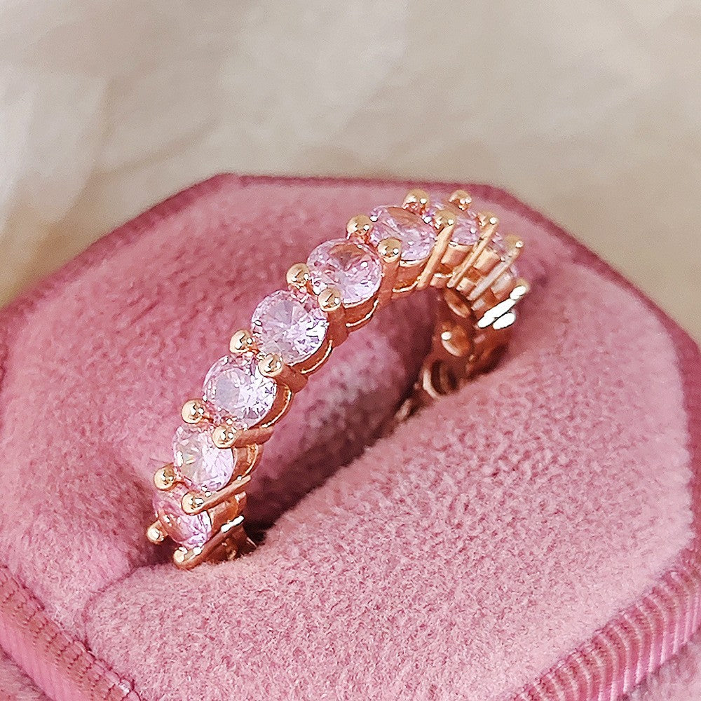 Classy Round Zirconia Eternity Ring