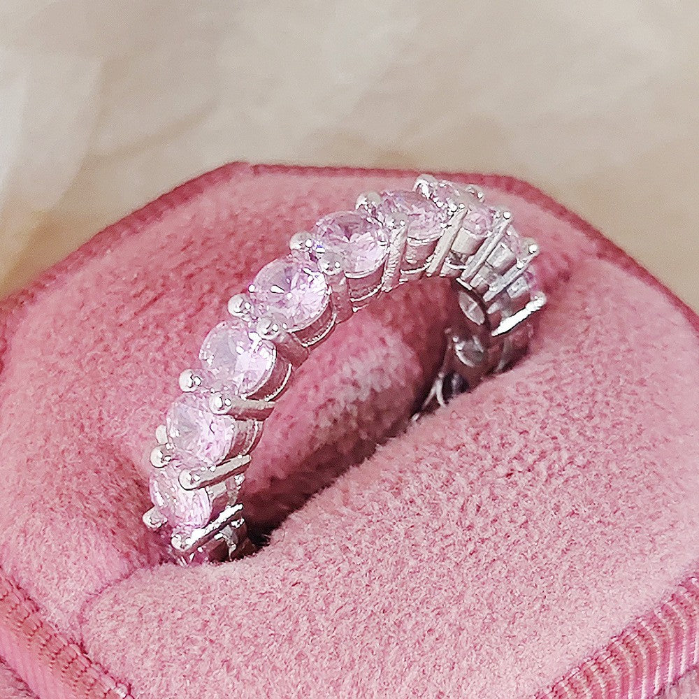 Classy Round Zirconia Eternity Ring