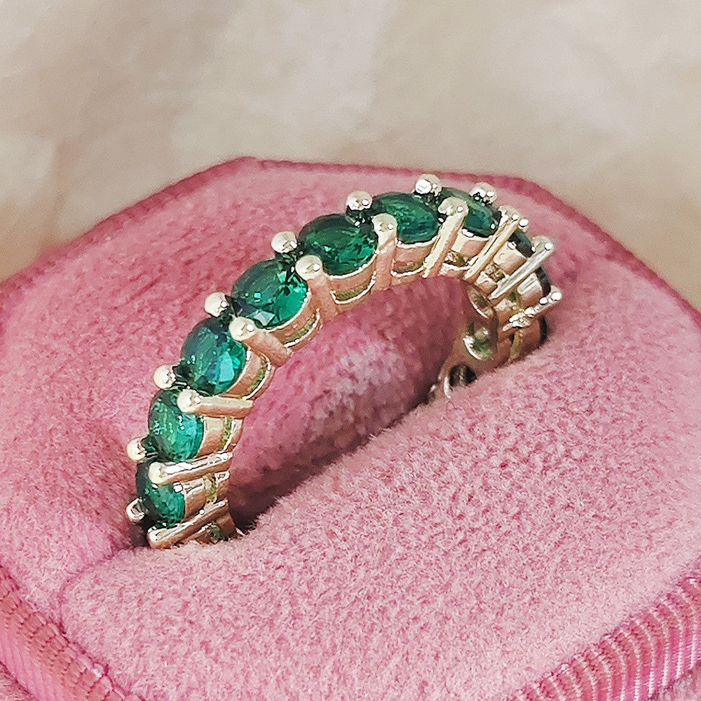 Classy Round Zirconia Eternity Ring