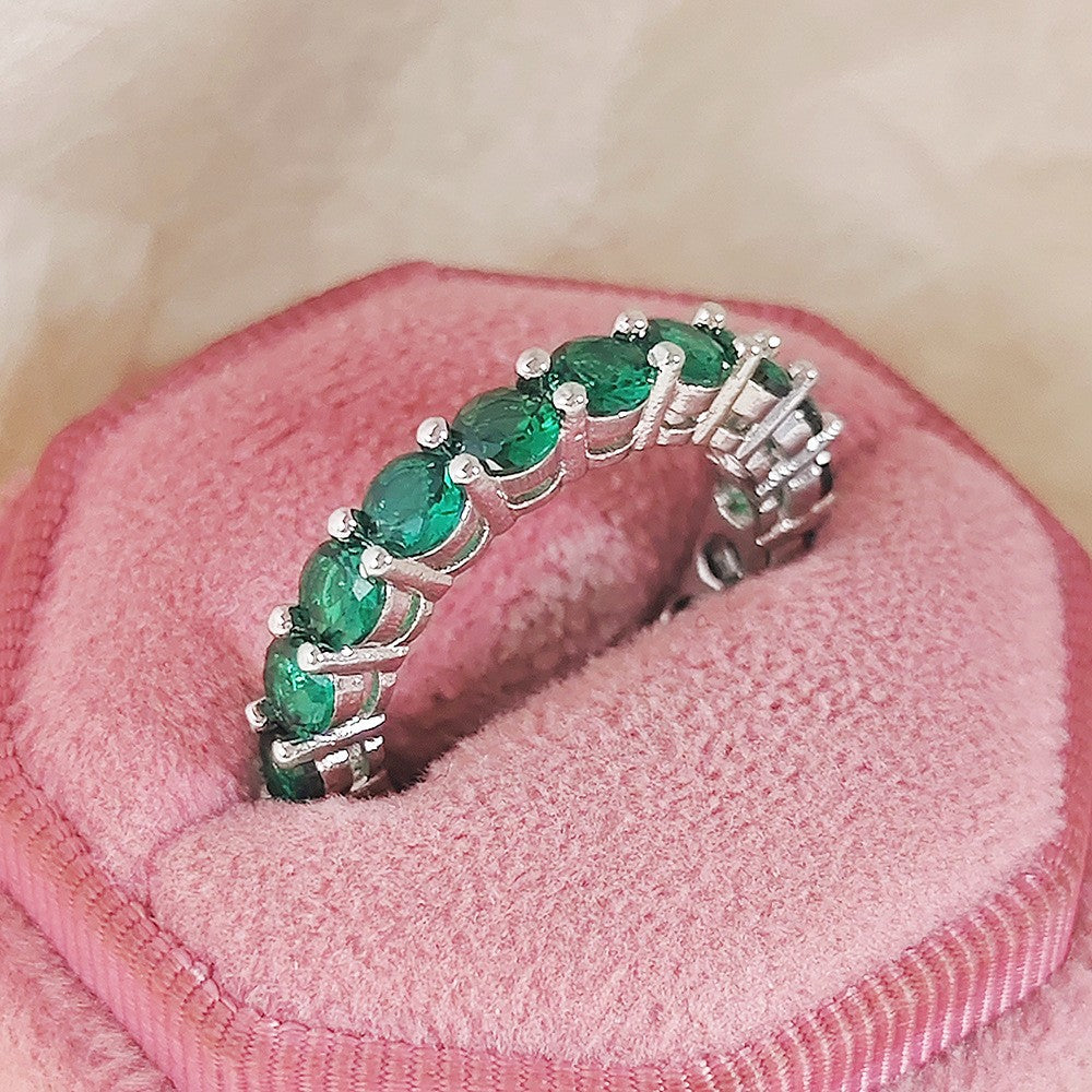 Classy Round Zirconia Eternity Ring