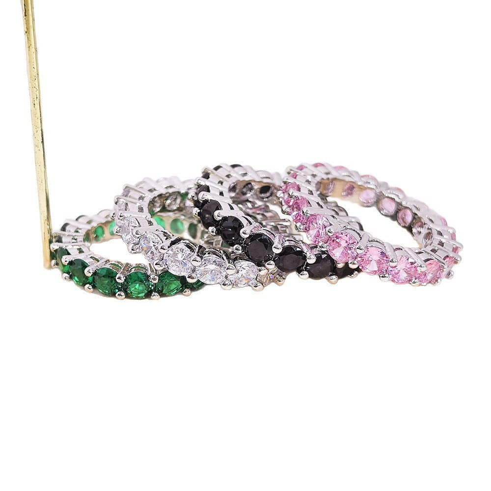 Classy Round Zirconia Eternity Ring
